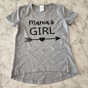 Mama's Girl heart arrow graphic girls tee Hi-lo Size 4T Heather gray tshirt new